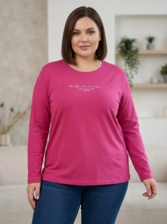 Růžové dámské triko Benter 55059 XL-4XL L2421