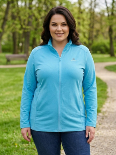 Dámská slabší světle modrá mikina Benter 23284 XL-4XL K860