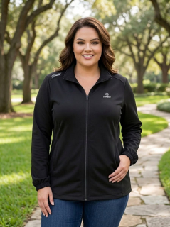 Dámská slabší černá mikina Benter 23284 XL-4XL K859