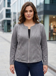 Dámská elegantní šedá bunda Anna 936